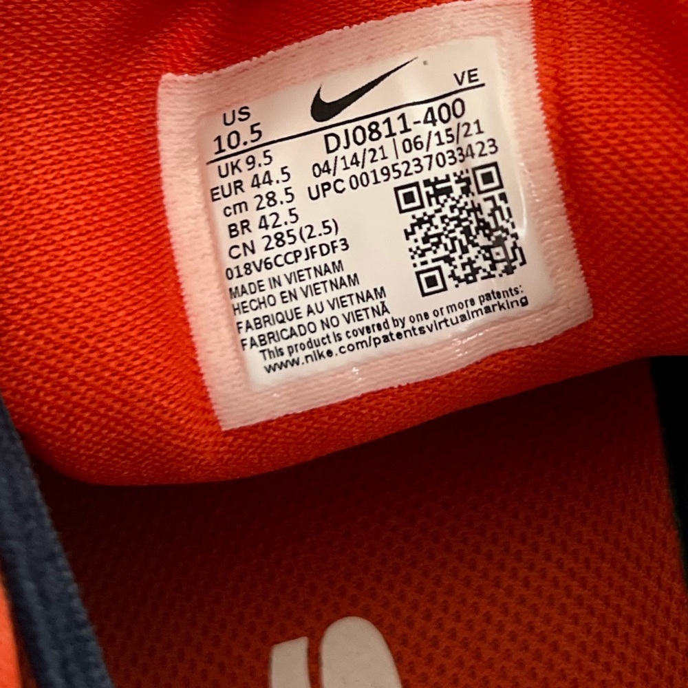 Nike zoom Pegasus 38 running shoe NFL Chicago bears men’s size 10.5 - Picture 11 of 13